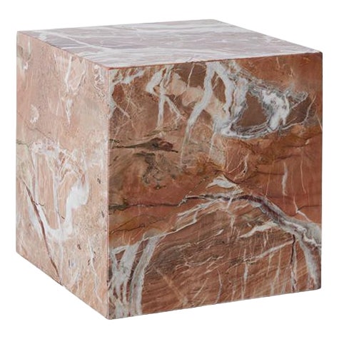 Natural Marble Side Table For Sale