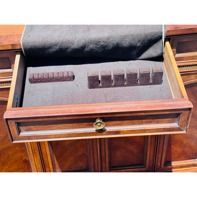 Brown Vintage 1960s Drexel Heritage Mahogany Dry Bar Server Cabinet For Sale - Image 8 of 12