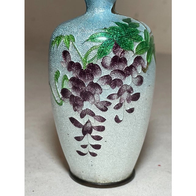 Antique 19th Century Japanese Meiji Miniature Foil Enamel Signed Bronze Vase Urn For Sale In New York - Image 6 of 13