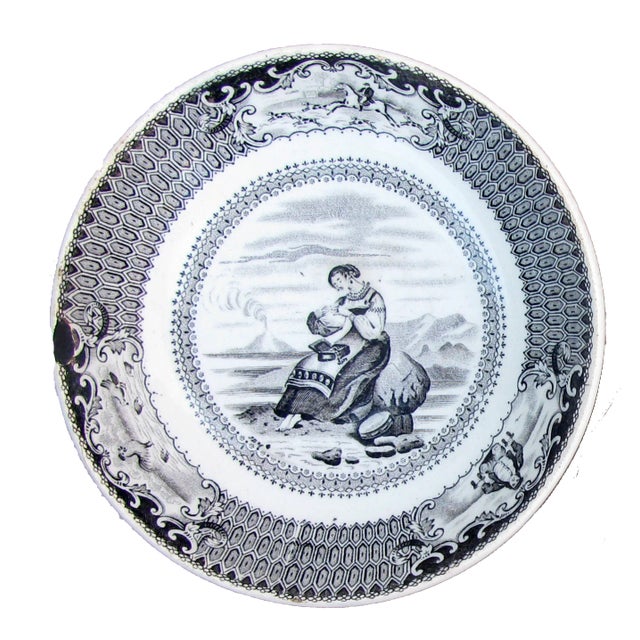 Gien 19th C Gien Transferware Bowls, Pair For Sale - Image 4 of 7