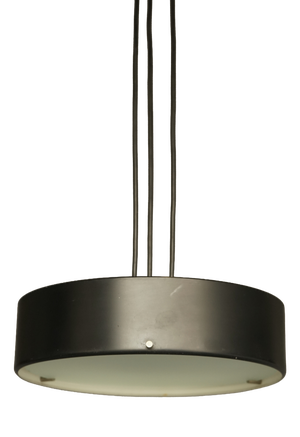 Mid-Century Italian Ceiling Pendant Light in Glass and Metal by Bruno Gatta for Stilnovo, 1950s