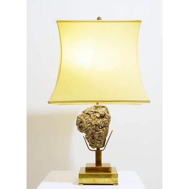 Mid-Century Pyrite Stone Table Lamp For Sale - Image 13 of 15
