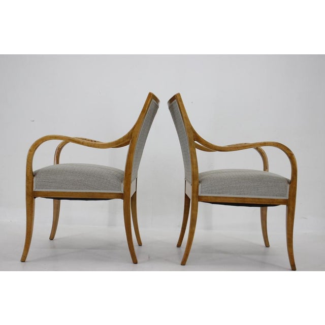 Set of Vintage Danish Armchairs in Birch by Frits Henningsen, 1950s For Sale - Image 9 of 18