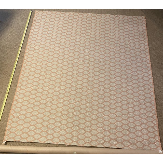 Nomi's designer "Cowry Shell" fabric in canteloupe is 54" widee 100% solution dyed polypropylene indoor / outdoor woven...