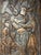 Mid-Century Modern Krishna Carved Wall Panel Barn Door Brown Reclaimed Wood Home Wall Art 84x41 For Sale - Image 3 of 7