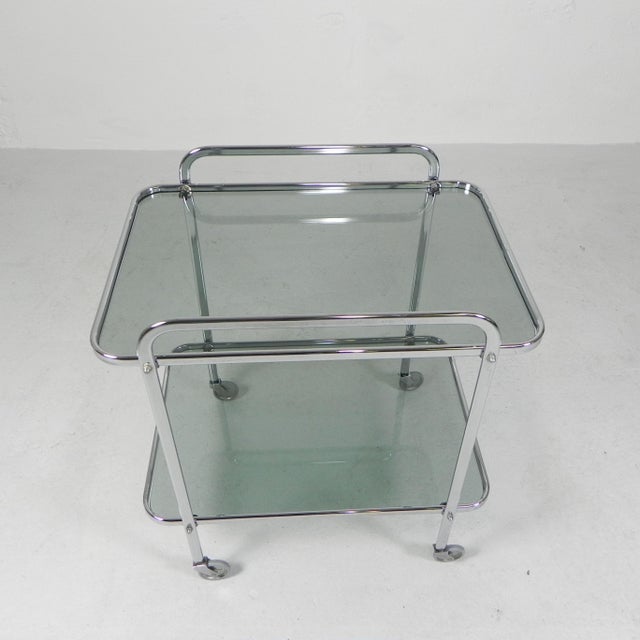 Vintage Chromed Serving Trolley, 1970s For Sale - Image 6 of 16