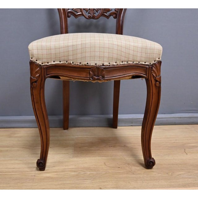 Napoleon III Mahogany Chairs, Late 19th Century, Set of 4 For Sale - Image 14 of 18