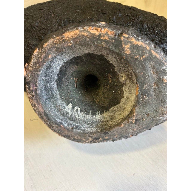 Black Terracotta Vase by Amilcare Rambelli, 1960s For Sale - Image 8 of 9