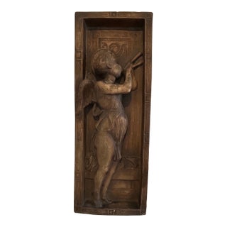 Antique Italian Terra Cotta Angel Sculpture/Plaque For Sale