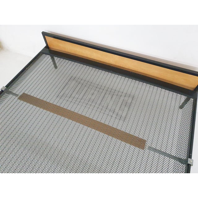 Birch and Metal Bed by Cees Braakman for Pastoe, 1950s For Sale - Image 9 of 14