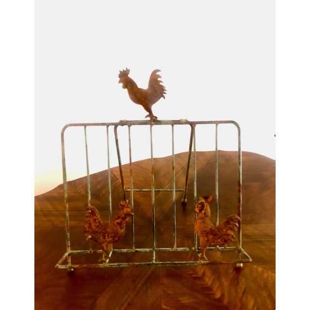 Early 20th Century Antique Primitive Country Metal Cookbook Holder For Sale - Image 9 of 13