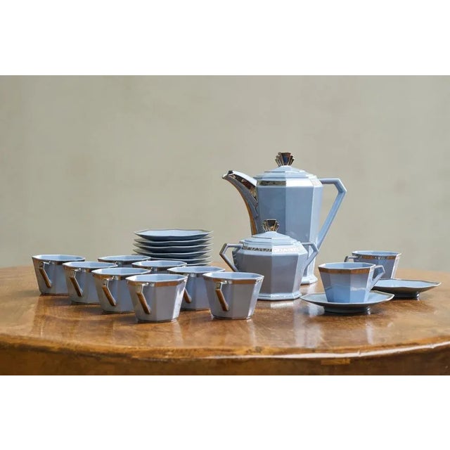 Vintage Belgian Art Deco Coffee Set, 1920s, Set of 22 For Sale - Image 18 of 18