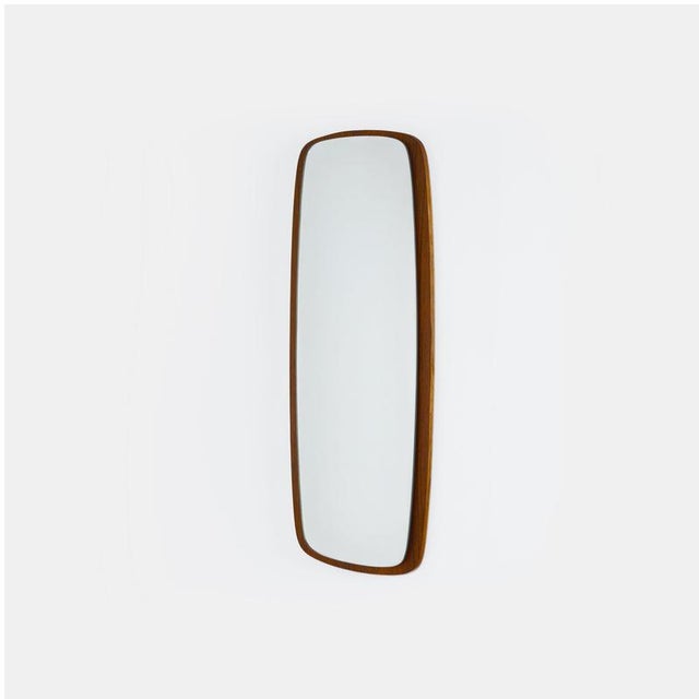Brown Danish Wall Mirror in Teak, 1960s For Sale - Image 8 of 9