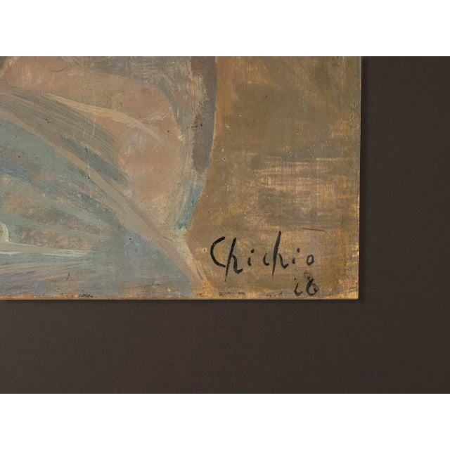 Chichio, Female Study, 1928, Oil on Wooden Plate, Framed For Sale - Image 4 of 11