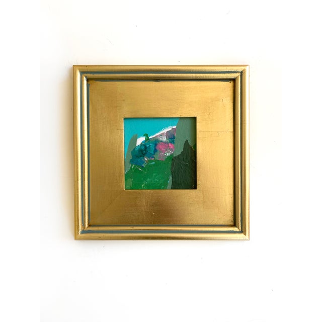 Abstract "Blue Sky" Pair of Framed Mini Paintings by Jessalin Beutler For Sale - Image 3 of 5