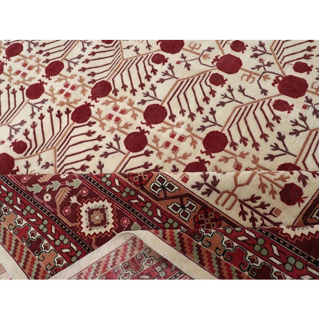 Textile Galerie Shabab Collection Mid-20th Century Vintage East Turkestan Khotan Room Size Carpet For Sale - Image 7 of 8
