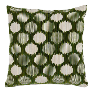 Schumacher Cirque Velvet 20" Pillow in Green