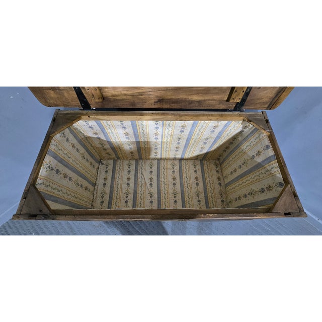 Wood French Rustic Oak Chest, 1920 For Sale - Image 7 of 8