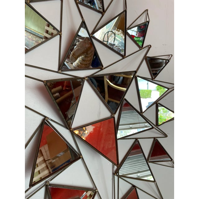 Sunburst Wall Metal Decor Mirror For Sale - Image 4 of 11