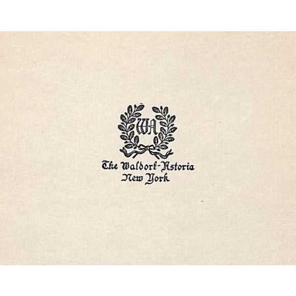 White "Wine List: The Waldorf Astoria" Book 1938 For Sale - Image 8 of 11