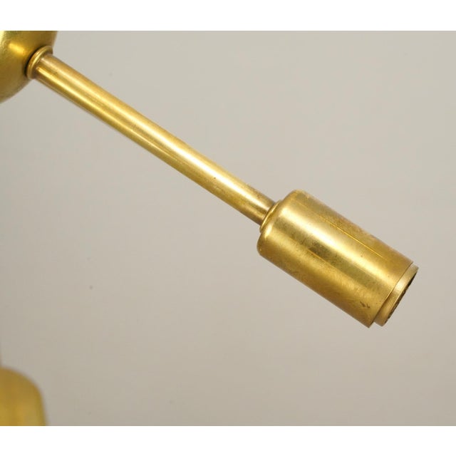 Mid Century Brass Sputnik Twelve Light Chandelier For Sale - Image 4 of 7