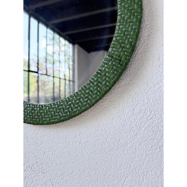 Round Wicker Mirror, 1960s For Sale - Image 9 of 18