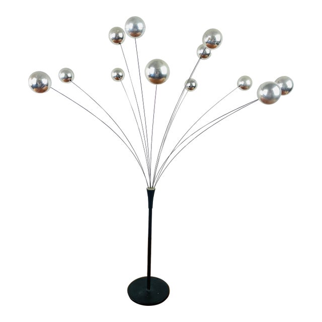 Vintage 1960s Silver Ball Spray Kinetic Sculpture For Sale