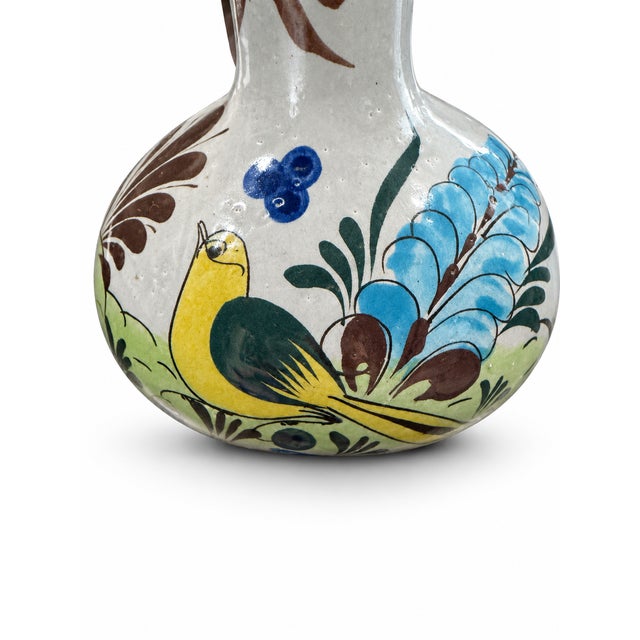 Mid-Century Tonalá Mexico Hand-Painted Ceramic Pottery Jug For Sale - Image 4 of 7