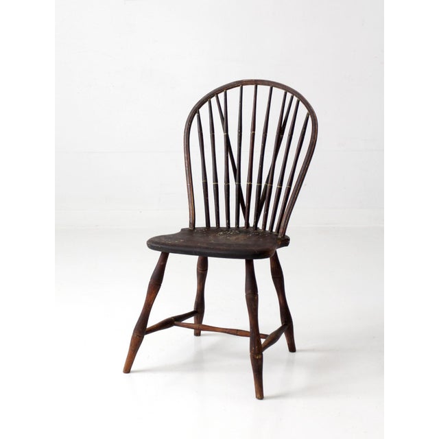 Antique 19th Century Brace Back Windsor Chair For Sale - Image 17 of 17