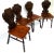 Brown Neo-Renaissance Style Beech Chairs with Carved Backrests, 1950s, Set of 4 For Sale - Image 8 of 18
