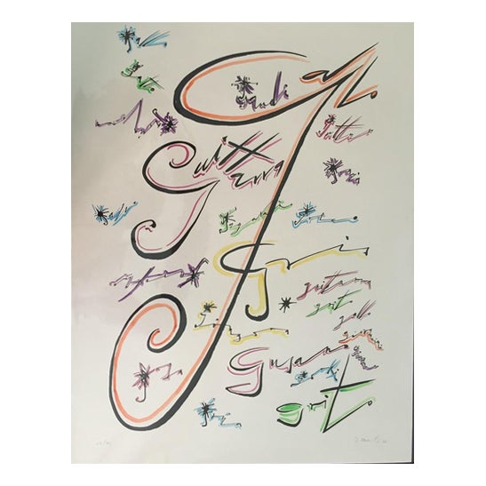 Rafael Alberti, Letter G, 1972, Lithograph For Sale