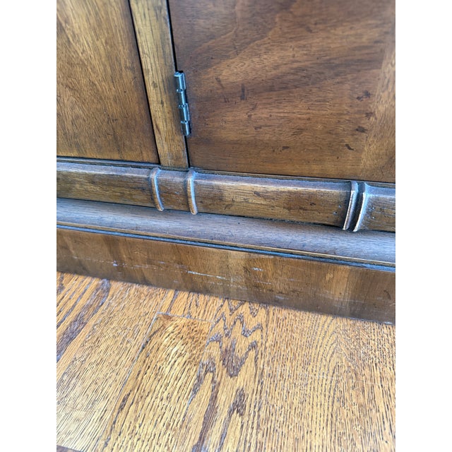 Vintage Drexel Heritage Flip Top Hollywood Regency Faux Bamboo Server For Sale - Image 17 of 18