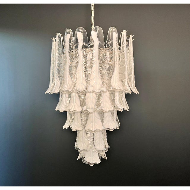 Murano Chandelier in the Manner of Mazzega – 52 Glasses For Sale - Image 9 of 16