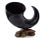 Natural Oversized Buffalo Horn Mounted on a Wooden Base Sculpture For Sale - Image 6 of 12