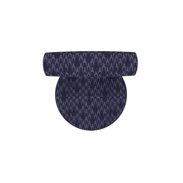 Not Yet Made - Made To Order Collector Modern Moca Bar Chair in Baldac Blue Fabric and Smoked Oak by Studio Rig For Sale - Image 5 of 6