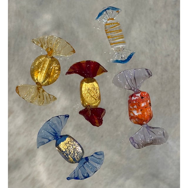 Vintage Murano Style Blown Glass Candies, Set of 5 For Sale - Image 11 of 15