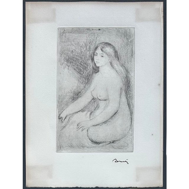 Early 20th Century Early 20th Century Pierre-Auguste Renoir Aquatint on Arches Paper Titled "Femme Nue" With C.O.A For Sale - Image 5 of 9
