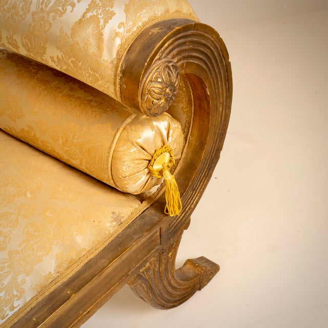 Gold Baroque Bench Romain, France, Late 18th Century For Sale - Image 8 of 11