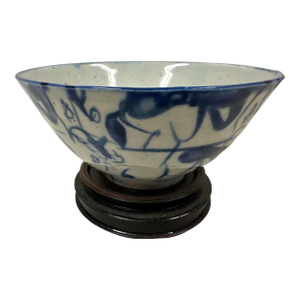Early 20th-Century Antique Chinese Blue and White Porcelain Bowl