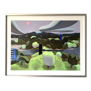 Nico Pearleyes, Nature Fluorescente, Acrylic Painting on Paper, 2024, Framed For Sale
