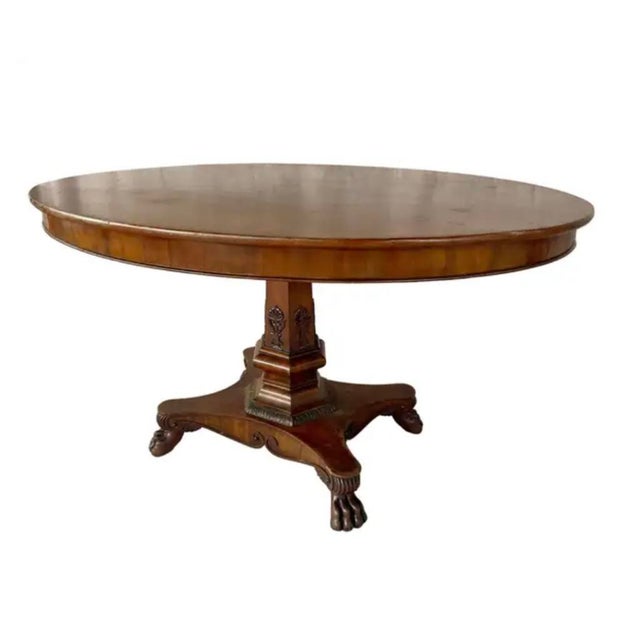 19th Century English Regency Mahogany Oval Table For Sale - Image 5 of 9