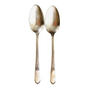 1930's Wm Rogers Is Silver Plated Serving Spoons- Set of 2