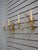 French 1980s Pair of French Style Brass & Glass Chandelier Type Wall Sconces For Sale - Image 3 of 9