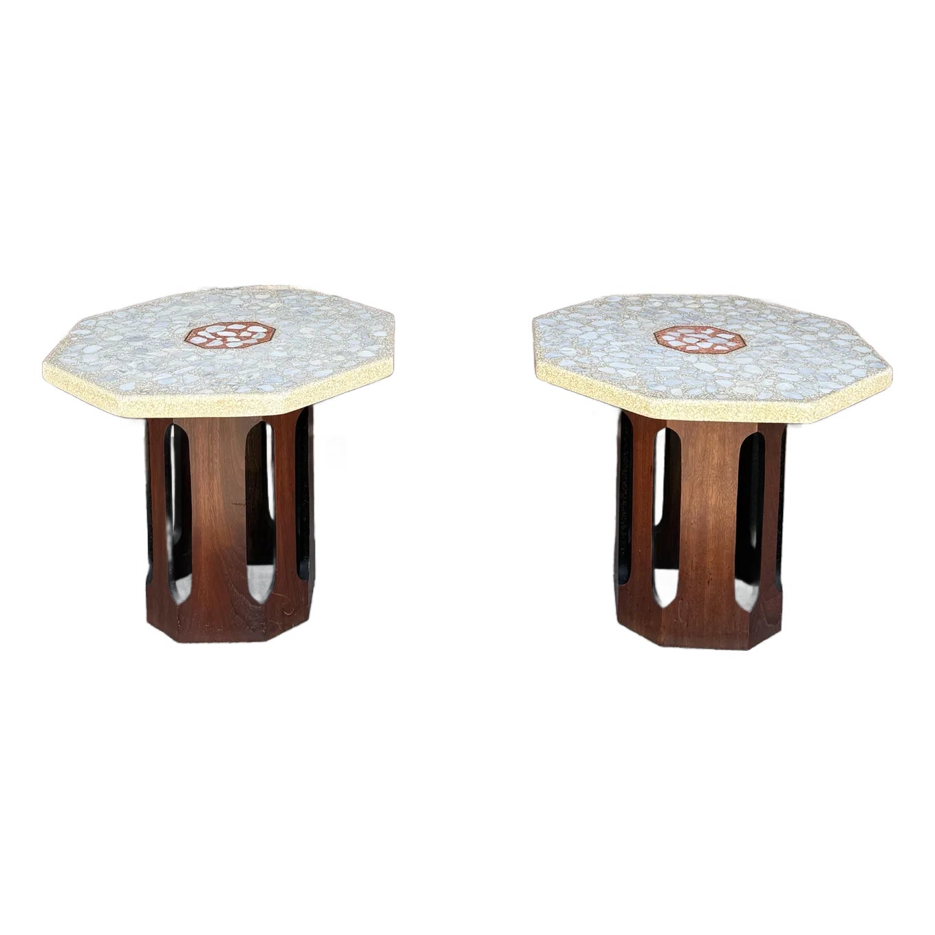 Harvey Probber Mid Century Travertine Side Tables | Chairish