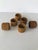Asian Woven Round Rattan Napkin Holders - Set of 6 Size: 2"D x 2"H