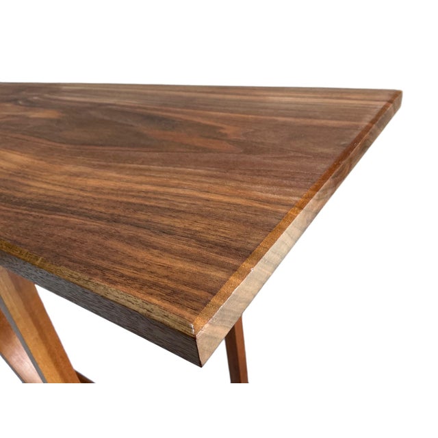 Late 20th Century Bentwood Console Table Solid Wood Modern Entryway & Sofa Table Thonet-Inspired For Sale - Image 4 of 5