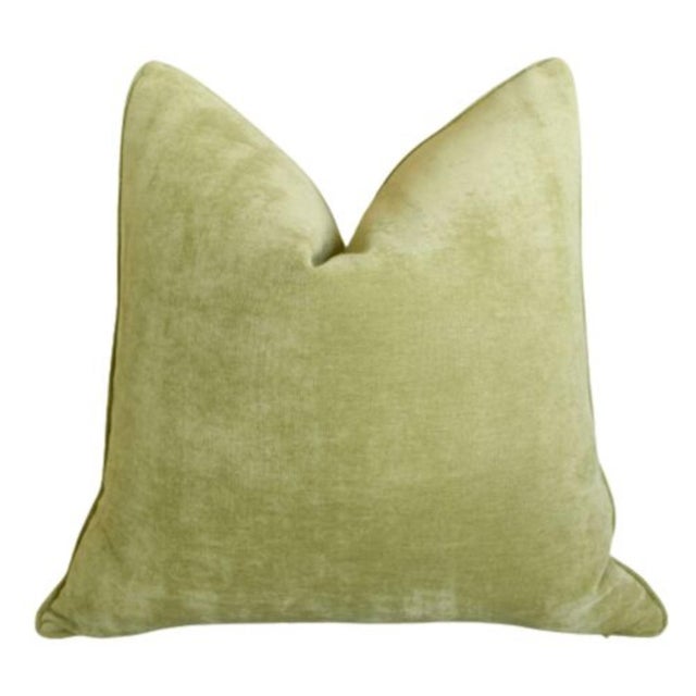 Custom-tailored pillow by Mike Seratt of The Prized Pig in Schumacher "Arbre Chinois Meadow" printed linen fabric with a...