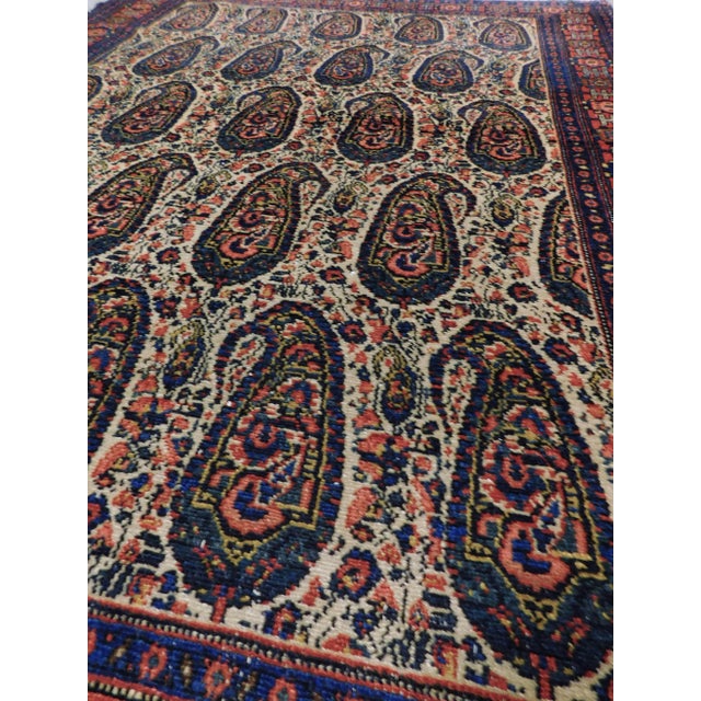 Textile Antique Persian Senneh Rug For Sale - Image 7 of 13