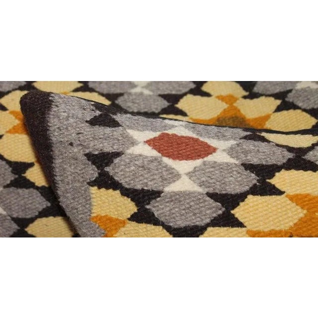 1940s Woven Geometric Pair of Bolster Pillows For Sale - Image 4 of 6