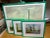 Late 20th Century Three Vintage Watercolors of Homes Among Trees in New Modern Green Glazed Frames For Sale - Image 9 of 10